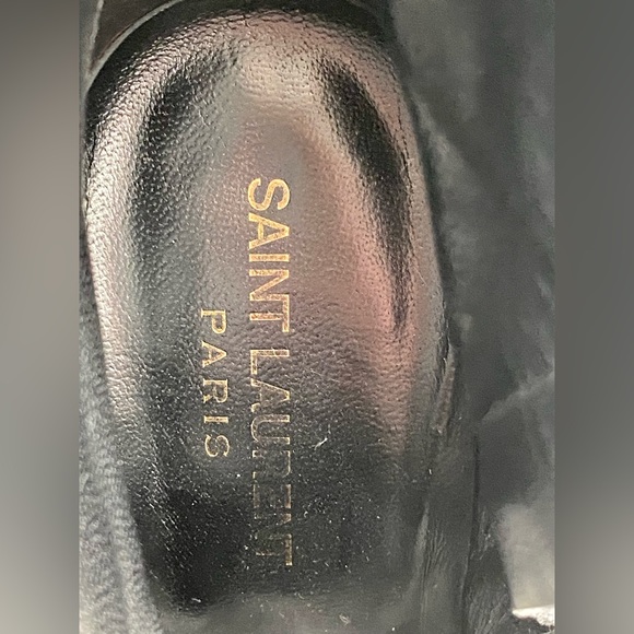 Saint Laurent Lou Black Suede Ankle Boots (70 mm heel) - size 39 - Picture 8 of 11